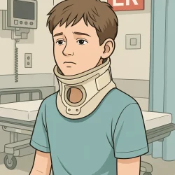 Emergency Room Patient with Cervical Collar