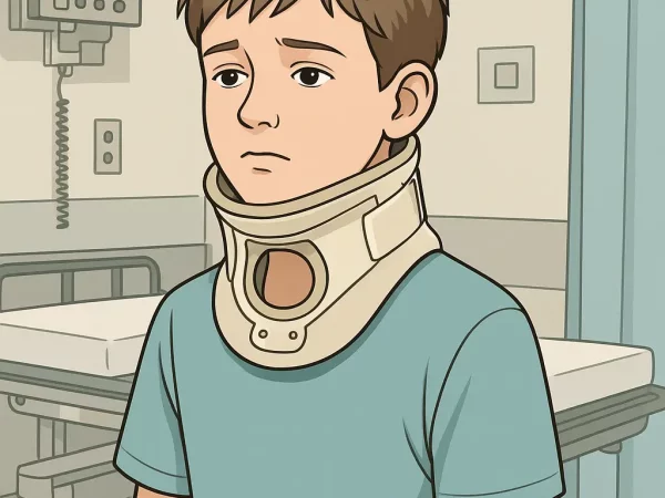 Emergency Room Patient with Cervical Collar