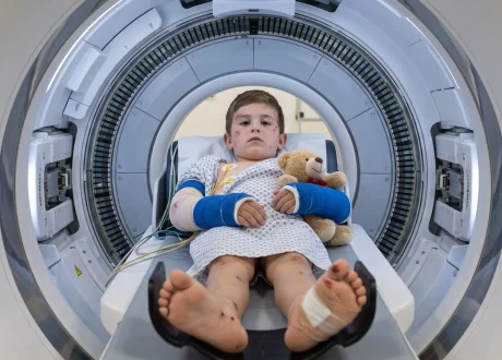 injuerd child in CT