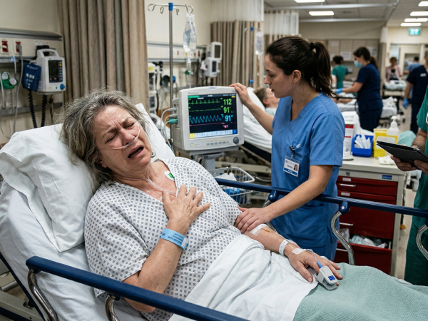 כאב בחזה אישה