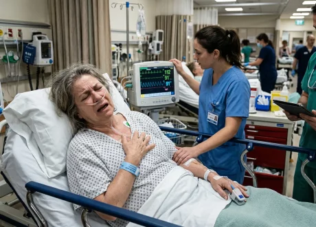 כאב בחזה אישה