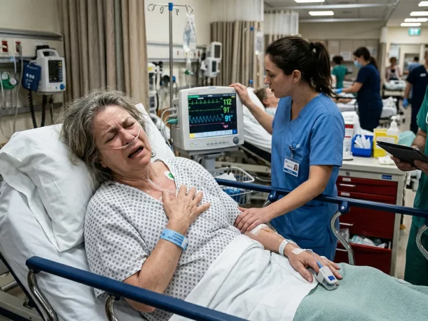 כאב בחזה אישה